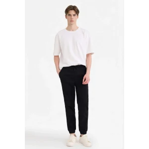 Defacto F4680AXBK81 Siyah Jogger Fit Beli Bağcıklı Üç Cepli Pantolon