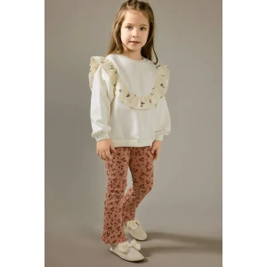 Defacto G6841A5PN10 Pembe Kız Bebek Çiçekli Fitilli Kaşkorse Tayt