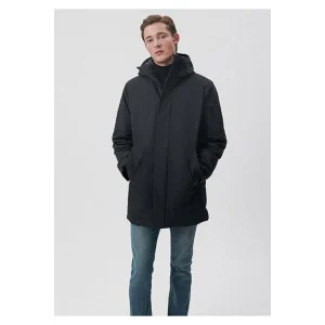 0110256-900 Mavi MAVİ ERKEK KAPÜŞONLU CEKET Siyah