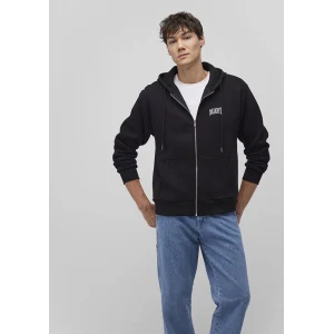 0611715-900 MAVİ LOGO FERMUARLI KAPÜŞONLU SWEATSHIRT