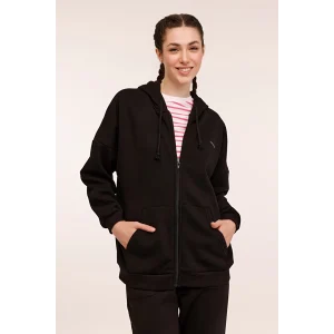 101783986 Lumberjack WB MARCIA 18SSB502 4PR Siyah Kadın Eşofman Üstü