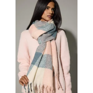 Defacto F3432AXPN1 Pembe Kadın Kareli Atkı