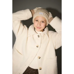 Defacto C7169A8BG122 Bej Kız Çocuk Dokuma Etiketli Bere