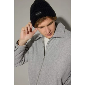 Defacto U9177AZBK27 Siyah Erkek Dokuma Etiketli Bere