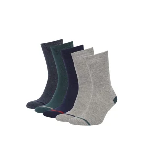 Defacto R8831AZKR1 Çok Renkli Erkek Pamuklu 5li Soket Çorap