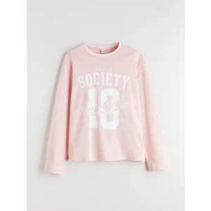 LCW Kids Pembe Bisiklet Yaka New York Baskılı Kız Çocuk Tişört