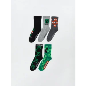 LCW Kids Karışık Minecraft Desenli Erkek Çocuk Soket Çorap 5li