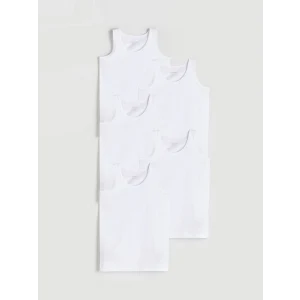 LCW Kids Beyaz Bisiklet Yaka Erkek Çocuk Atlet 5li