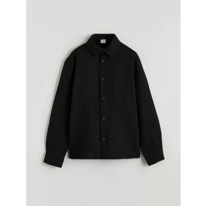 LCW Kids Siyah Armürlü Erkek Çocuk Gömlek