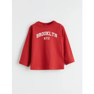 LCW baby Kırmızı Brooklyn Baskılı Erkek Bebek Tişört