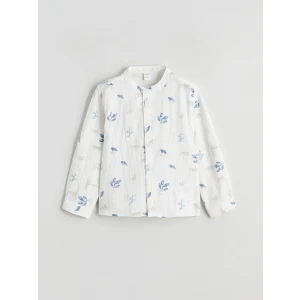 LCW Kids Ekru Hakim Yaka Uzun Kollu Erkek Çocuk Gömlek