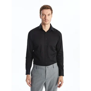 LCW BUSINESS Siyah Slim Fit Uzun Kollu Erkek Gömlek
