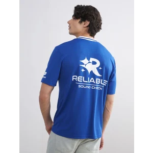 XSIDE Mavi V Yaka Kısa Kollu Erkek Tişört