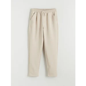LCW Kids Bej Beli Lastikli Pileli Erkek Çocuk Pantolon