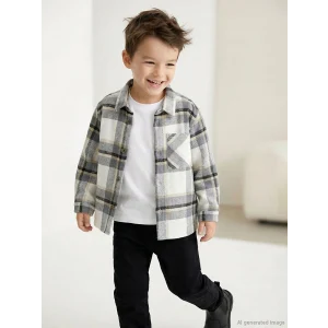 LCW Kids Gri Ekose Erkek Çocuk Oduncu Gömlek