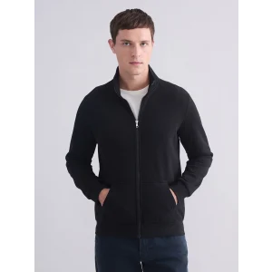 LC WAIKIKI Siyah Dik Yaka Erkek Fermuarlı Sweatshirt