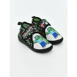 LCW STEPS Siyah Minecraft Baskılı Erkek Çocuk Panduf