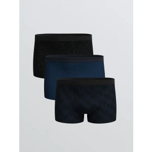 LC WAIKIKI Siyah Standart Kalıp Pamuklu Esnek Erkek Boxer 3lü