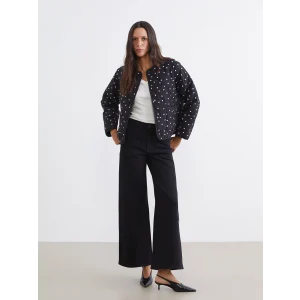 LCW Jeans Siyah Wideleg Kadın Jean Pantolon