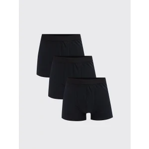 LC WAIKIKI Siyah Rahat Kalıp Pamuklu Esnek Erkek Boxer 3lü