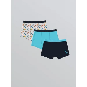 LCW Kids Gri Baskılı Erkek Çocuk Boxer 3lü