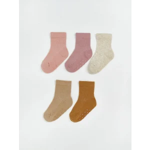 LCW baby Lila Basic Kız Çocuk Soket Çorap 5li