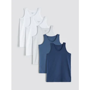 LCW Kids Lacivert Bisiklet Yaka Erkek Çocuk Atlet 5li