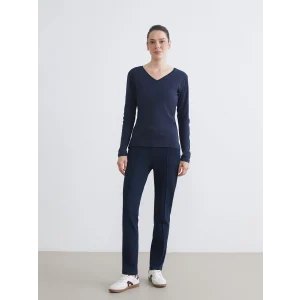 LCWAIKIKI Classic Lacivert Beli Lastikli Kadın Eşofman Altı