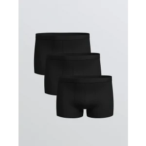 LC WAIKIKI Siyah Standart Kalıp Pamuklu Esnek Erkek Boxer 3lü