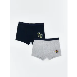 LCW Kids Lacivert Fenerbahçe Baskılı Erkek Çocuk Boxer 2li