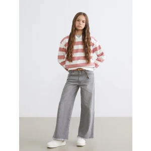 LCW Kids Karışık Wideleg Kız Çocuk Jean Pantolon