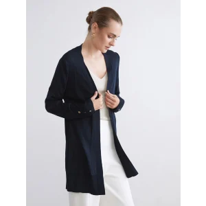 LCWAIKIKI Classic Lacivert Şal Yaka Kadın Triko Hırka