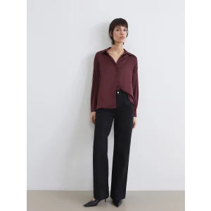 LCW Jeans Siyah Taş Detaylı Wideleg Kadın Jean Pantolon