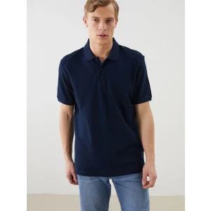 LCWAIKIKI Classic Lacivert Polo Yaka Kısa Kollu Pike Erkek Tişört