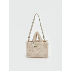 LCW ACCESSORIES Ekru Pelüş Kadın El Çantası