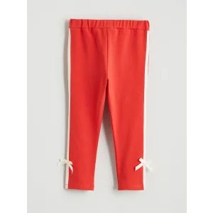 LCW baby Kırmızı Fiyonk Detaylı Kız Bebek Tayt