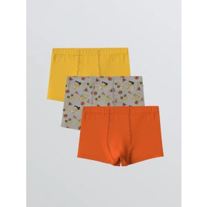 LCW Kids Gri Baskılı Erkek Çocuk Boxer 3lü