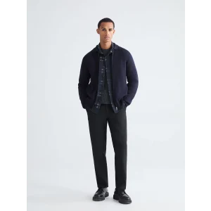 LCW Vision Siyah Standart Kalıp Armürlü Erkek Pantolon