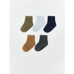LCW baby Haki Basic Erkek Bebek Soket Çorap 5li