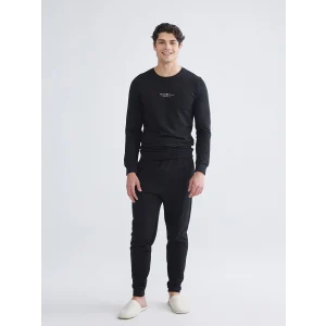 LC WAIKIKI Siyah Standart Kalıp Erkek Pijama Takımı