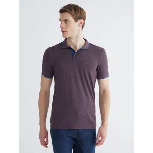 LCWAIKIKI Classic Mor Polo Yaka Düz Erkek Tişört