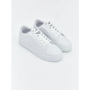 LCW STEPS Beyaz Deri Görünümlü Kadın Spor Ayakkabı