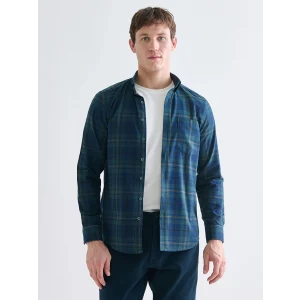 LCWAIKIKI Classic Yeşil Regular Fit Uzun Kollu Ekose Gabardin Erkek Gömlek