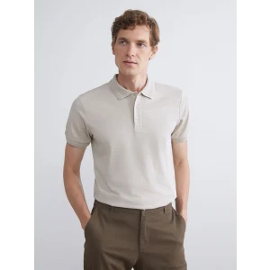 LCWAIKIKI Classic Bej Polo Yaka Erkek Tişört