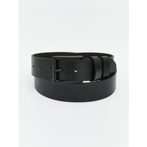 LCW ACCESSORIES Siyah Deri Görünümlü Erkek Kemer