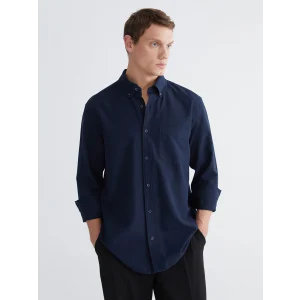 LCW Vision Lacivert Regular Fit Uzun Kollu Erkek Gömlek