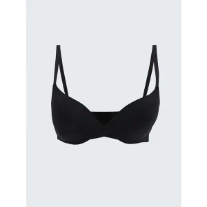 LCW DREAM Siyah Balenli Dolgusuz Düz Tişört Sütyen