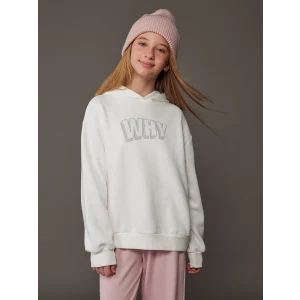 LCW Kids Ekru Kapüşonlu Kız Çocuk Kalın Sweatshirt