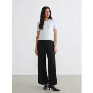 LCW Modest Siyah Beli Lastikli Geniş Paça Kadın Pantolon