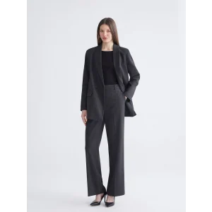 LCWAIKIKI Classic Gri Çizgili Geniş Paça Kadın Pantolon